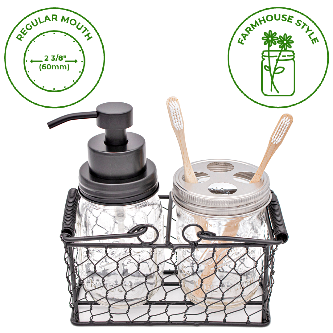 Foaming Soap Pump Dispensers for Regular Mouth Mason Jars