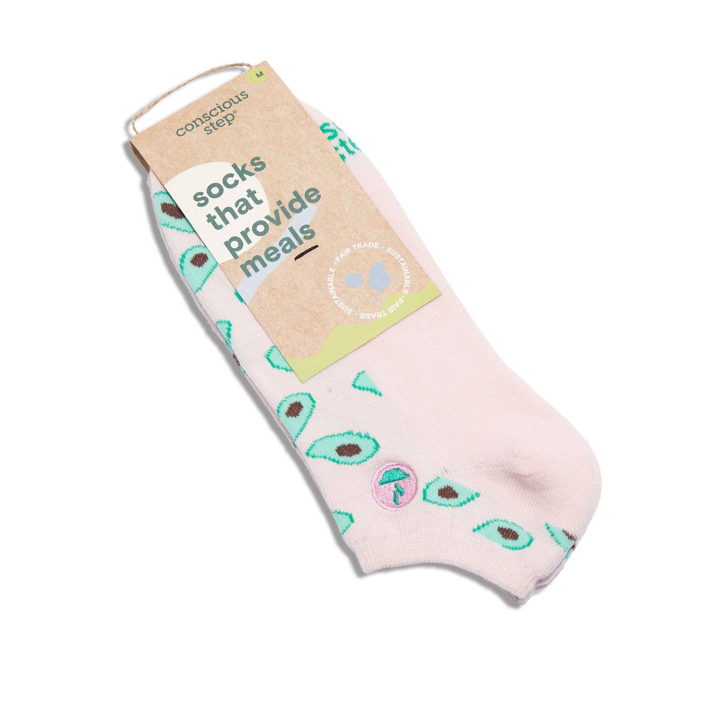 Ankle Socks that Provide Meals (Pink Avocados)