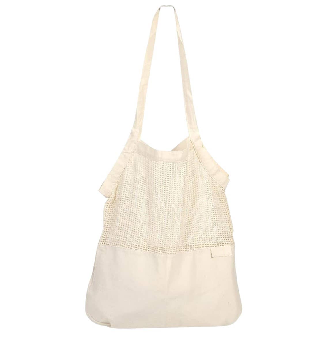 Organic Solid and Mesh Shopping Bag