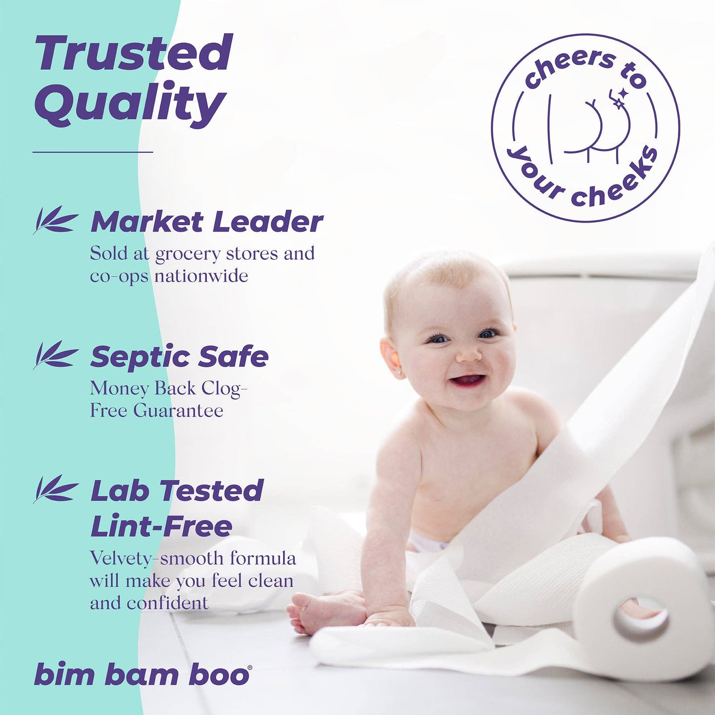 Plastic-Free Bamboo Toilet Paper