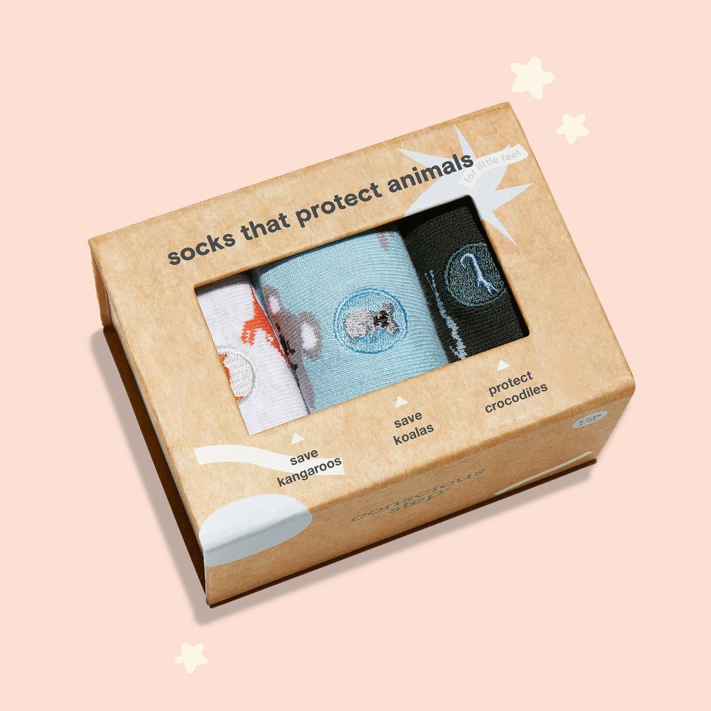 Boxed Set Kids Socks that Protect Animals