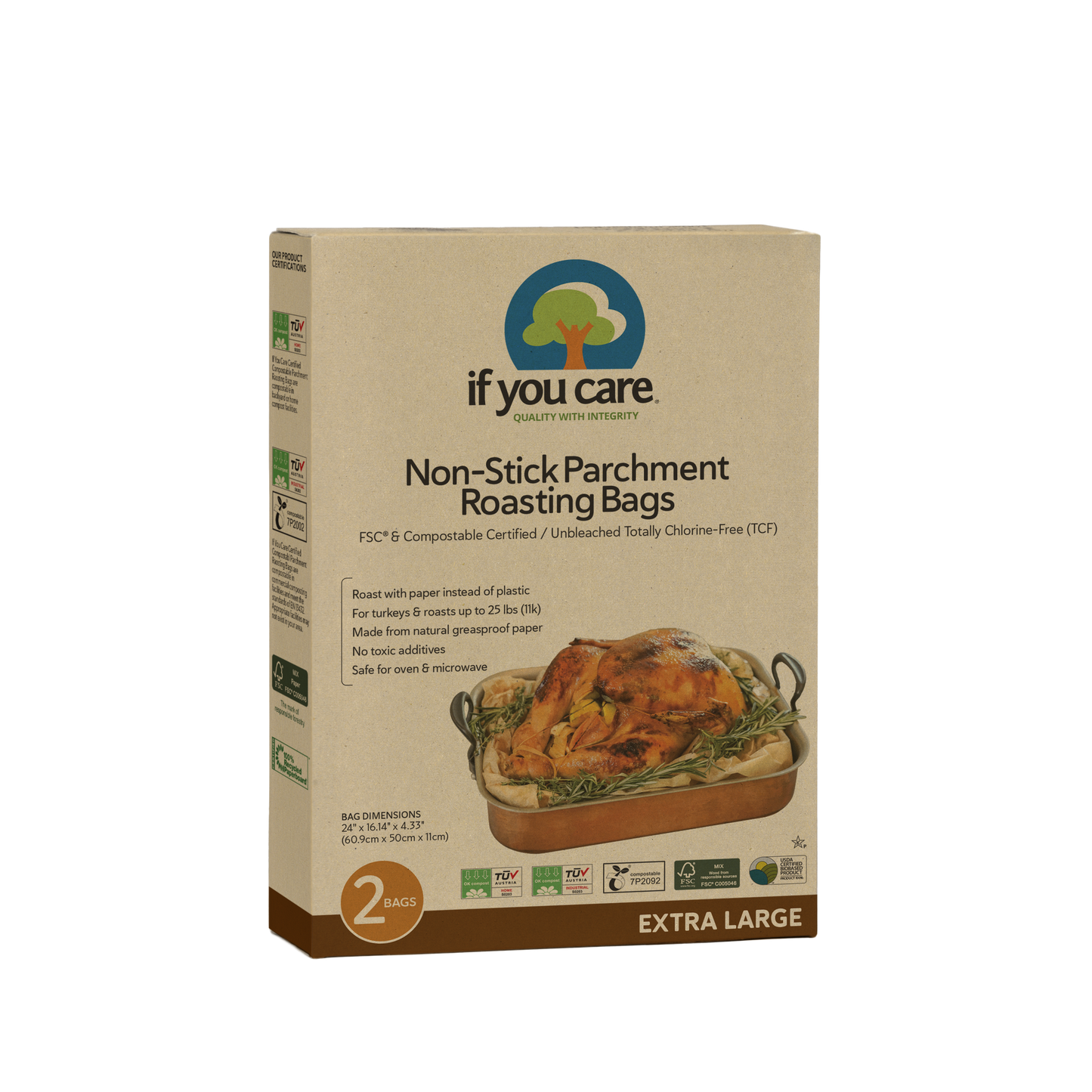 Fsc Certified Non-Stick Parchment Roasting Bags Extra Large