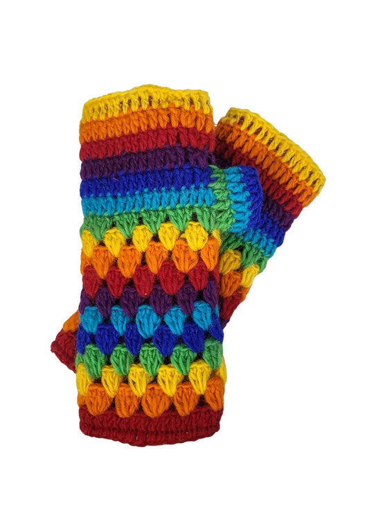 Crochet Rainbow Hand Warmers