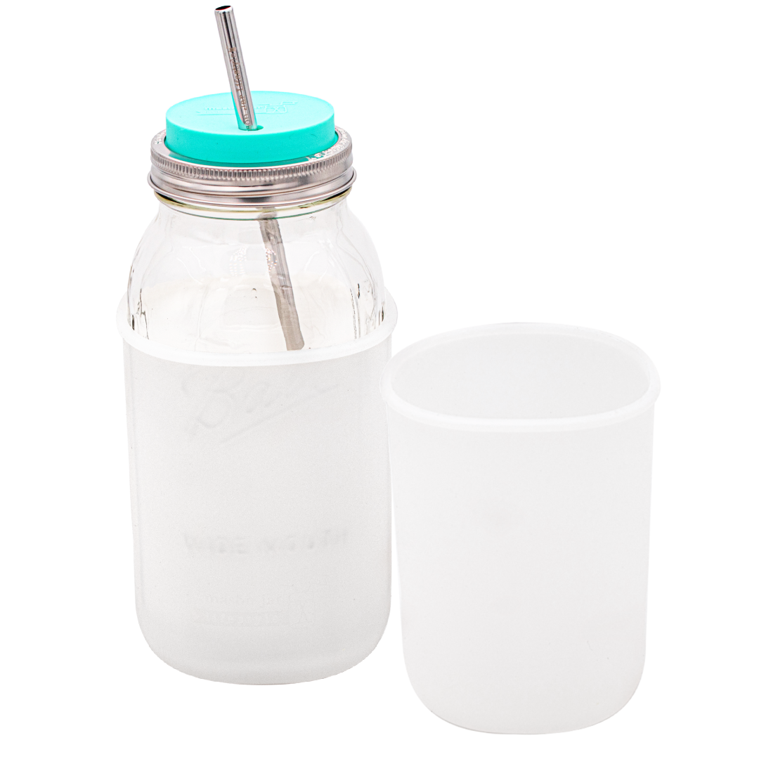 Silicone Sleeve for Half Gallon 64oz Mason Jars