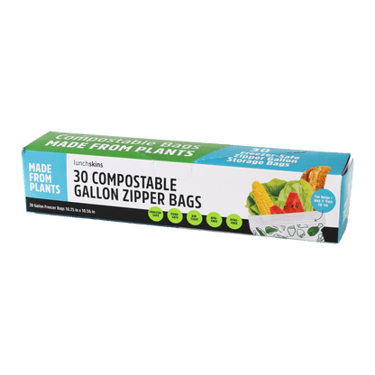 Ziptop Compostable Freezer-Safe Gallon Storage Bags 30 Count