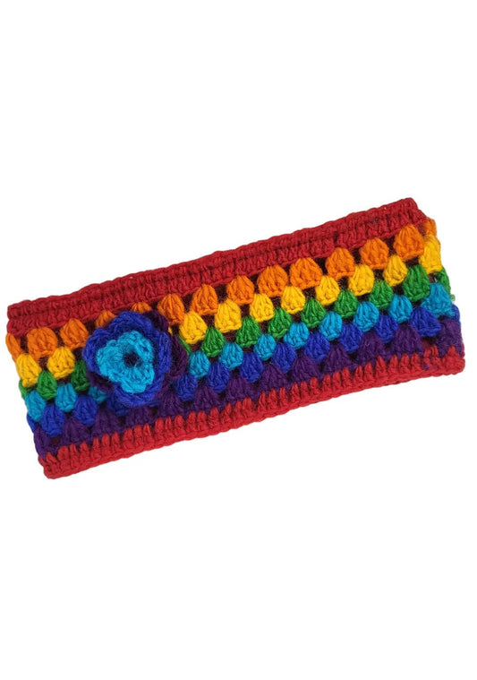 Crochet Rainbow Headband