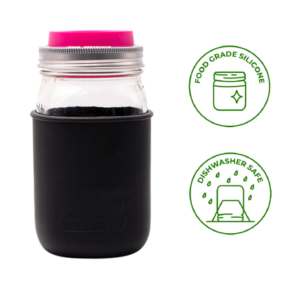 Silicone Sleeve for Regular/Wide Mouth Quart 32oz Mason Jars