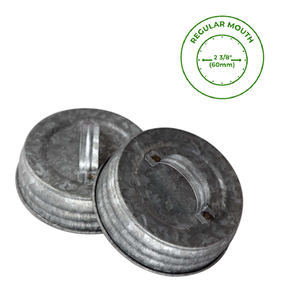 Galvanized Metal Handle / Canister Lid for Mason Jars