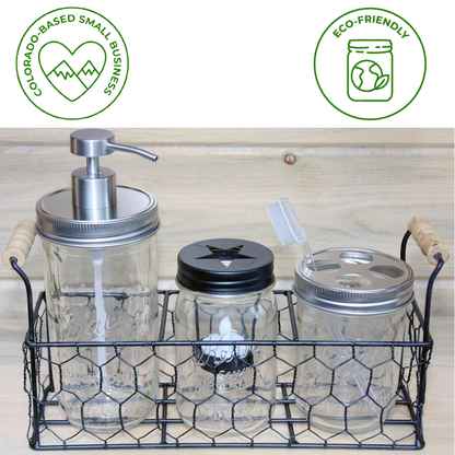 Stainless Steel Toothbrush Holder for Mason Jars