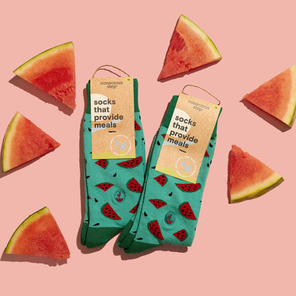 Socks that Provide Meals (Juicy Watermelon)