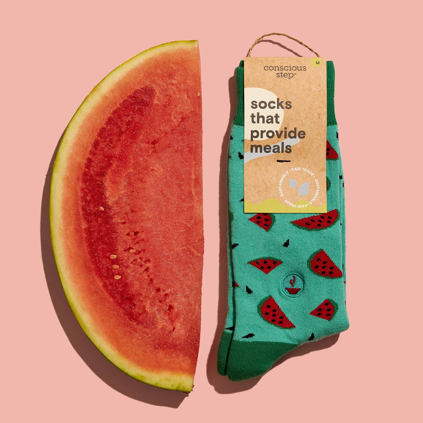 Socks that Provide Meals (Juicy Watermelon)