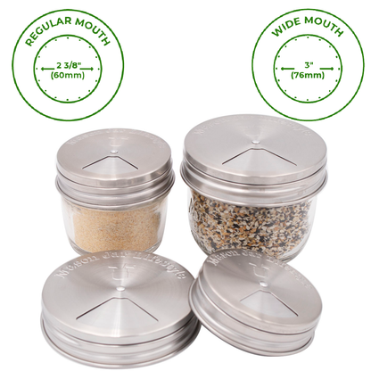 4 Pack Stainless Steel Spice Lids