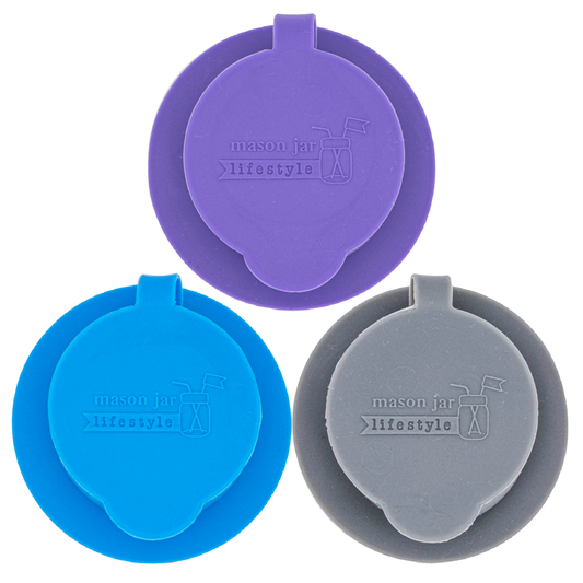 Leak Proof Silicone Chug Lids for Regular Mouth Mason Jars